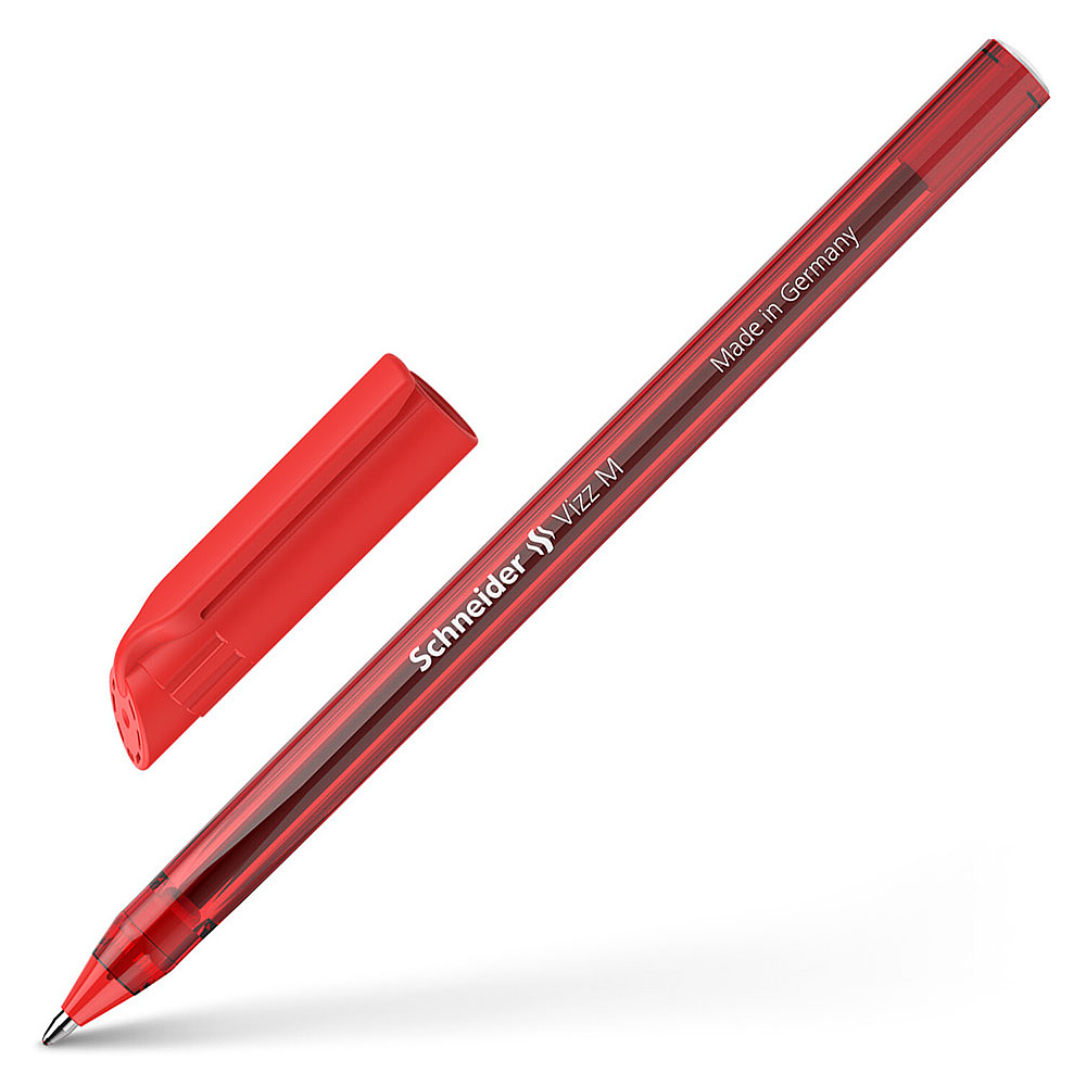 Ручка шариковая "Schneider Vizz M", красный, стерж. красный