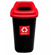 Урна Plafor Sort bin для мусора 28л, цв.черный/красный