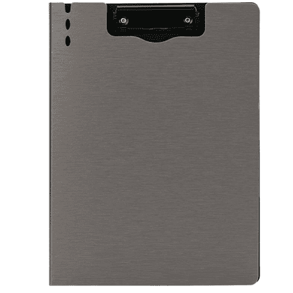 Планшет открывающийся с зажимом "Deli", A4, светло-серый