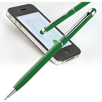Ручка шариковая автоматическая "New Orleans", 0.7 мм, зеленый, серебристый, стерж. синий - 2