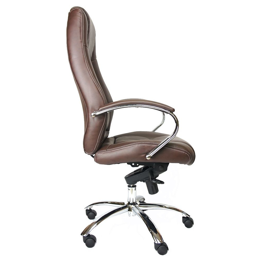 Кресло для руководителя "Kron", экокожа, металл, коричневый - 4