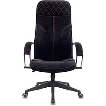 Кресло для руководителя Бюрократ "CH-608Fabric", ткань, пластик, черный