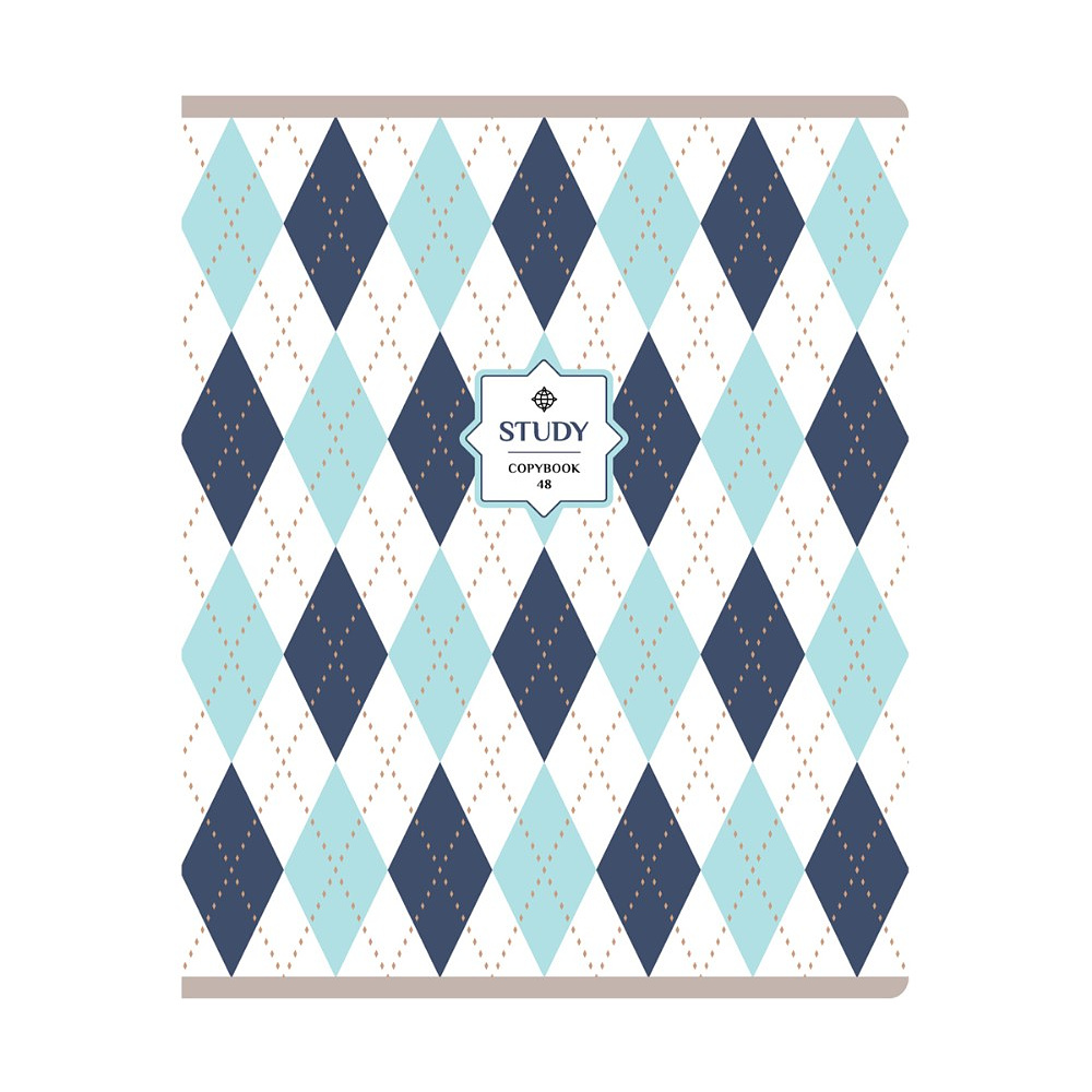 Тетрадь "Study", А5, 48 листов, в клетку, ассорти - 4