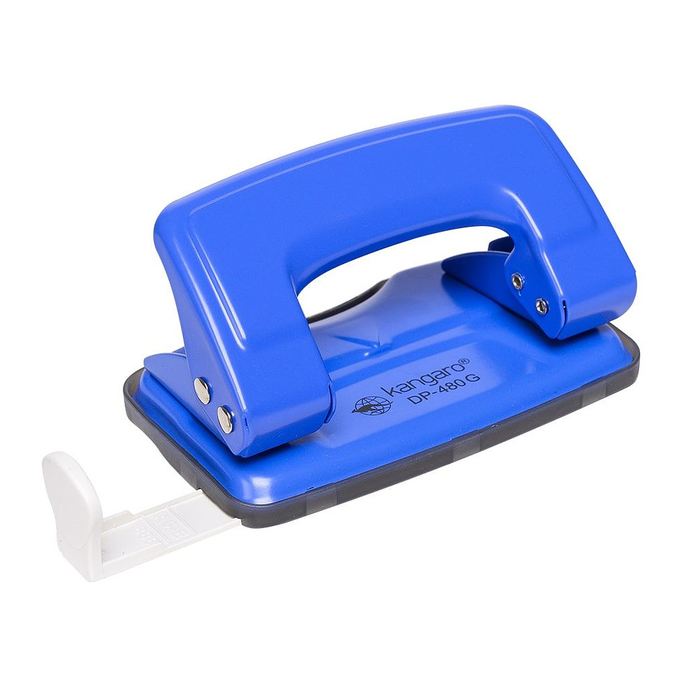 Дырокол Kangaro "DP-480G", 12 листов, синий