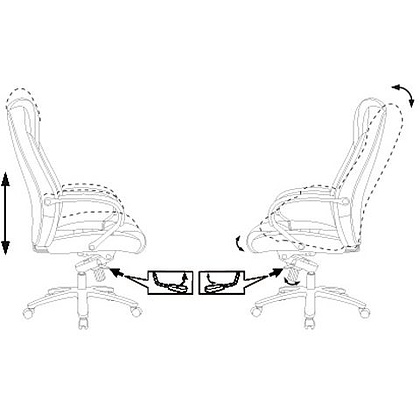 Кресло для руководителя Бюрократ "T-9923SL", кожа, металл, черный - 7