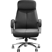 Кресло для руководителя EVERPROF MAXI экокожа, черный, крестов. алюминий