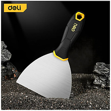 Шпатель нержавеющий Deli YS EDL-HD5, 125 мм, ручка 2K, черный, желтый