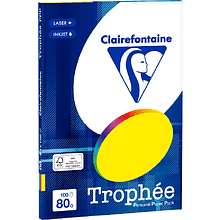 Бумага цветная "Trophée", А4, 100 листов, 80 г/м2, ассорти яркий