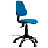 Кресло для детей Бюрократ "KD-4-F", ткань, пластик, голубой