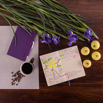 Блокнот "Gracy", А5, 96 листов, линованный, голубой - 8