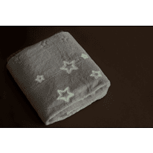 Плед "Новогодний", светящийся, флис., бежевый