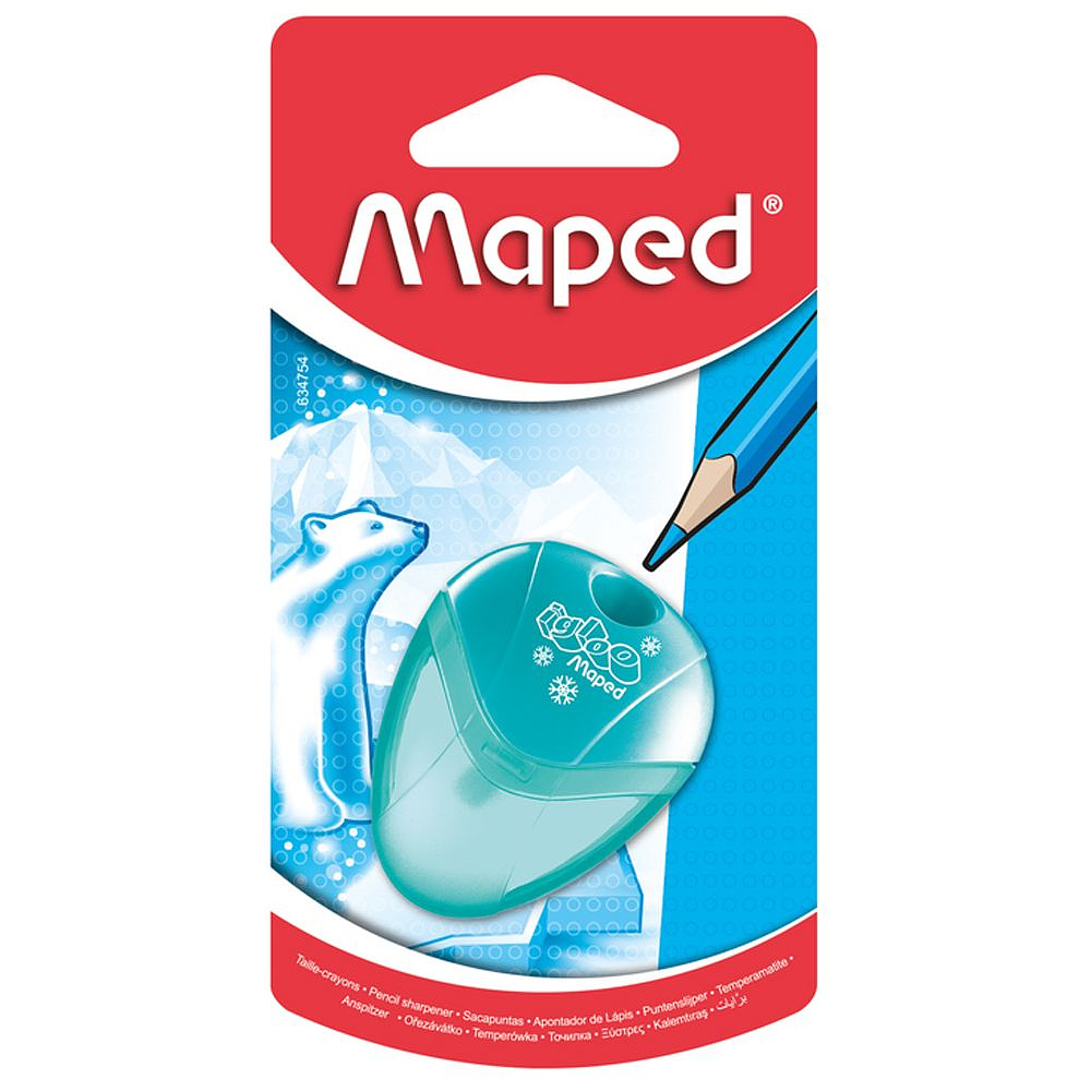 Точилка Maped "I-Gloo", 1 отверстие, с контейнером, блистер - 2