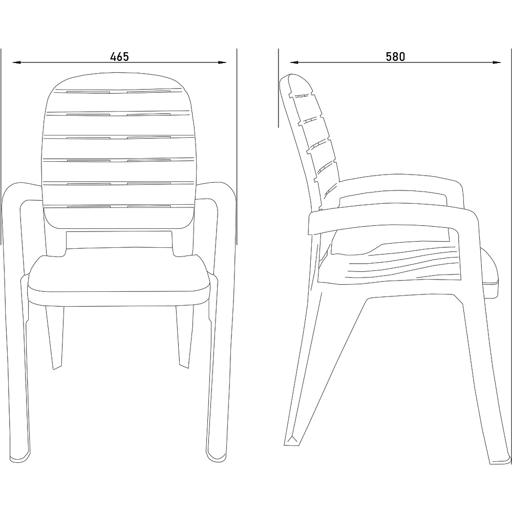 Кресло садовое "Прованс", пластик, шоколадный - 9