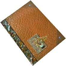 Книга канцелярская "Камешки", А4, 96 листов, клетка, коричневый