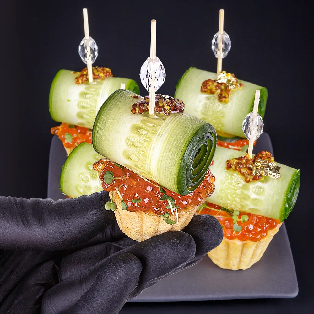 Пика кристалл прозрачный, 9 см, бамбук, 100 шт./упак - 3