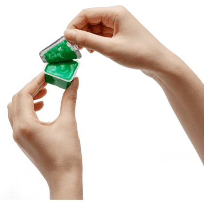 Краски гуашевые "Himi Jelly Cup. New vision", 24 цвета, кювета, холодный голубой футляр - 9