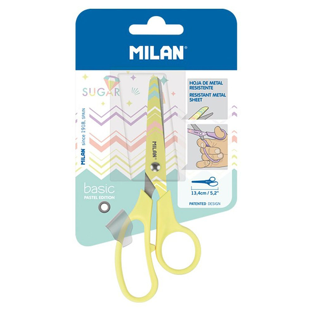 Ножницы "Basic Pastel", 13 см, желтый