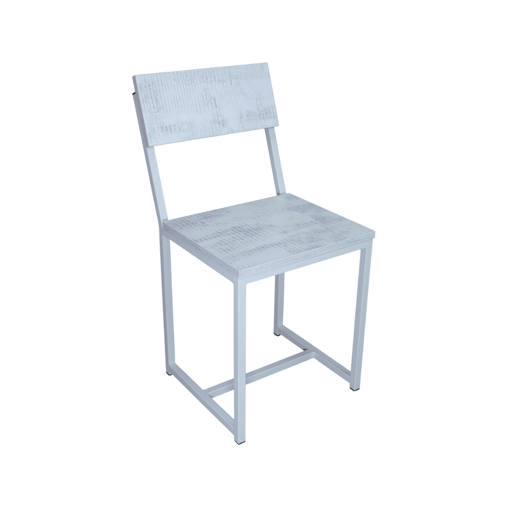 Стул ALLERD RION, металл, ЛДСП, белый муар, Энигма