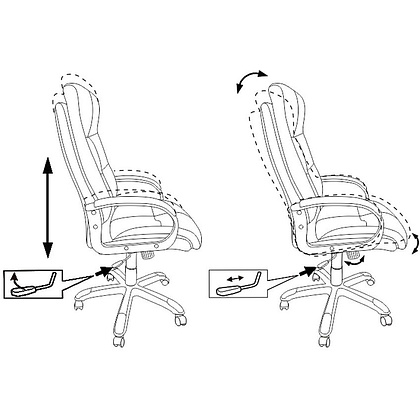 Кресло для руководителя Бюрократ CH-824 песочный Light-21, ткань, пластик - 5