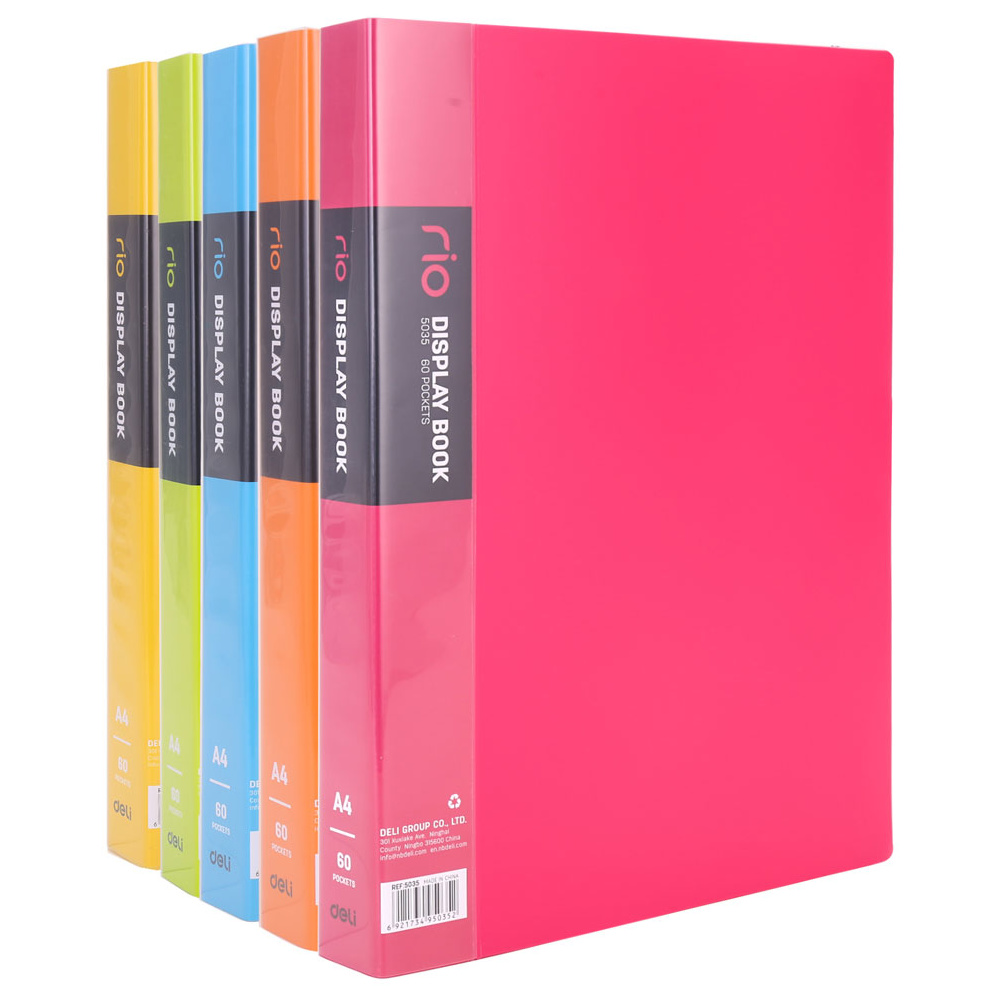 Папка с файлами "Deli", 60 карманов, ассорти