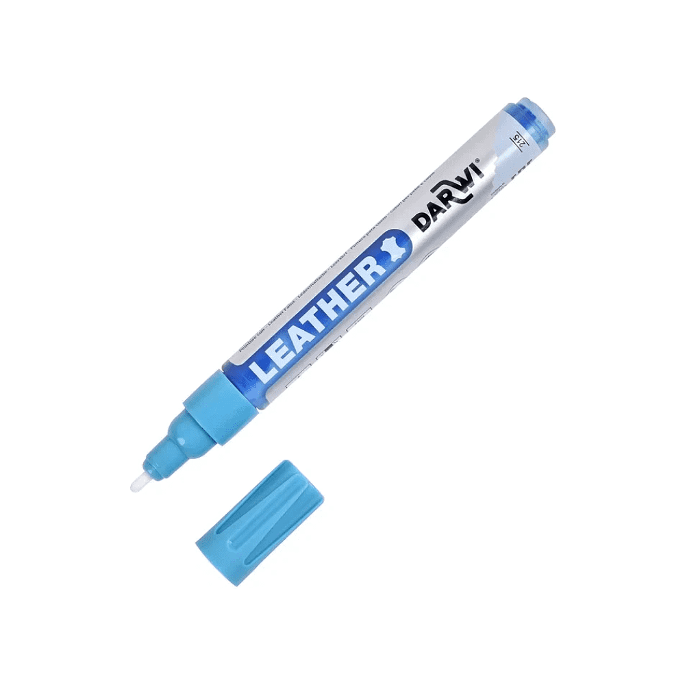 Маркер акриловый для кожи "Darwi", 2 мм, светло-синий - 2