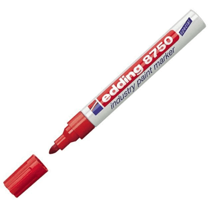 Маркер перманентный на нитрокраске Edding "8750", красный