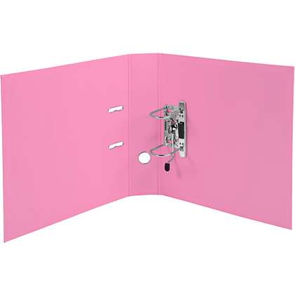 Папка-регистратор, A4, 70 мм, ПВХ, розовый - 3