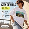 Футболка оверсайз унисекс "City of hills", XS-S, белый  - 2