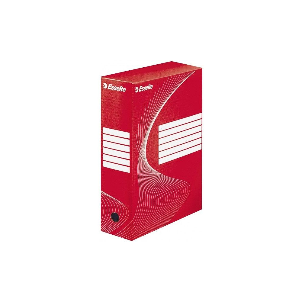 Коробка архивная "Esselte", 80x245x345 мм, красный