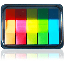 Закладки пластиковые "Deli", 12x44 мм, 100 штук, ассорти неон