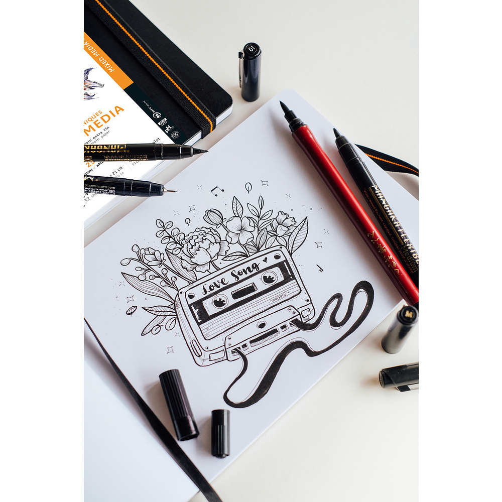 Скетчбук "Rhodia Touch Mixed Media Artbook", A5, 20 листов, черный - 2