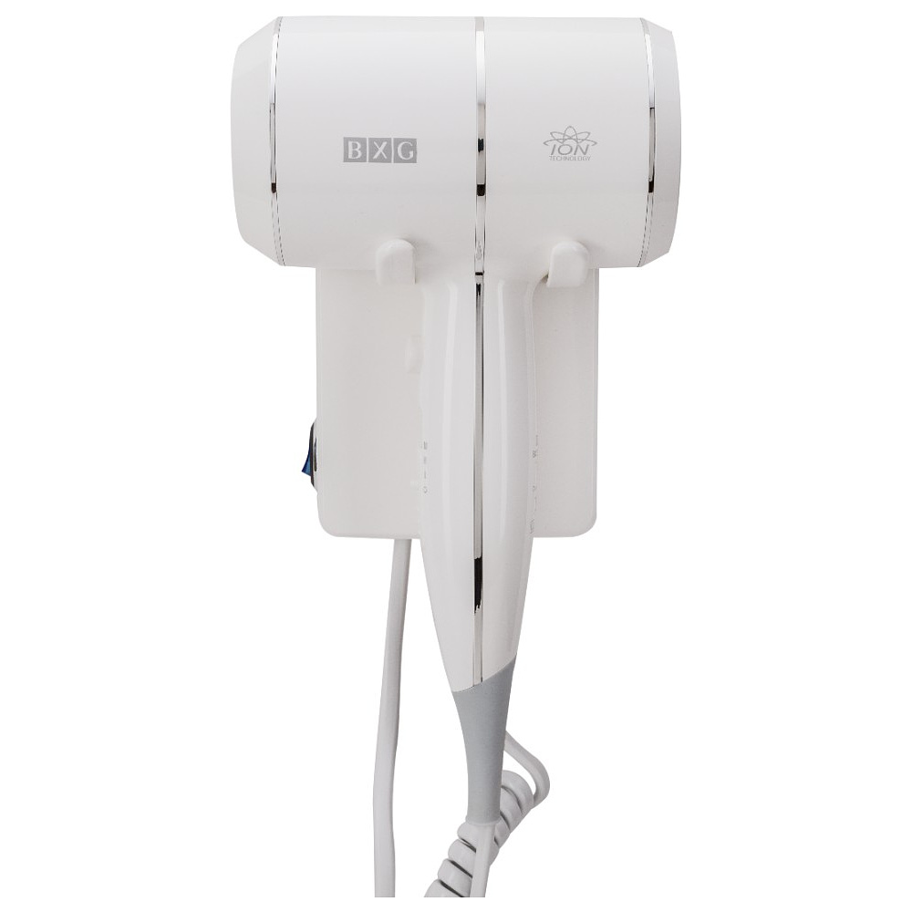 Фен настенный BXG-1600Н1, ABS-пластик, белый - 3