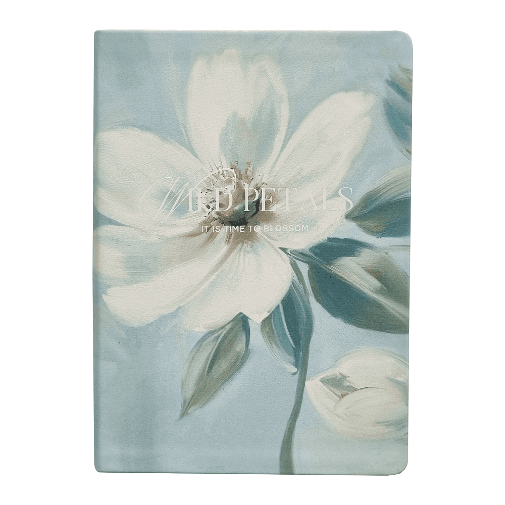 Ежедневник недатированный "Petals", А5, 320 страниц, голубой