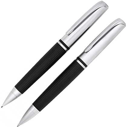 Набор "Editor": ручка шариковая и карандаш автоматический, 0.9 мм, черный, серебристый