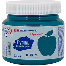 Гуашь "Я - Художник!", сине-зеленая, 500 мл., банка