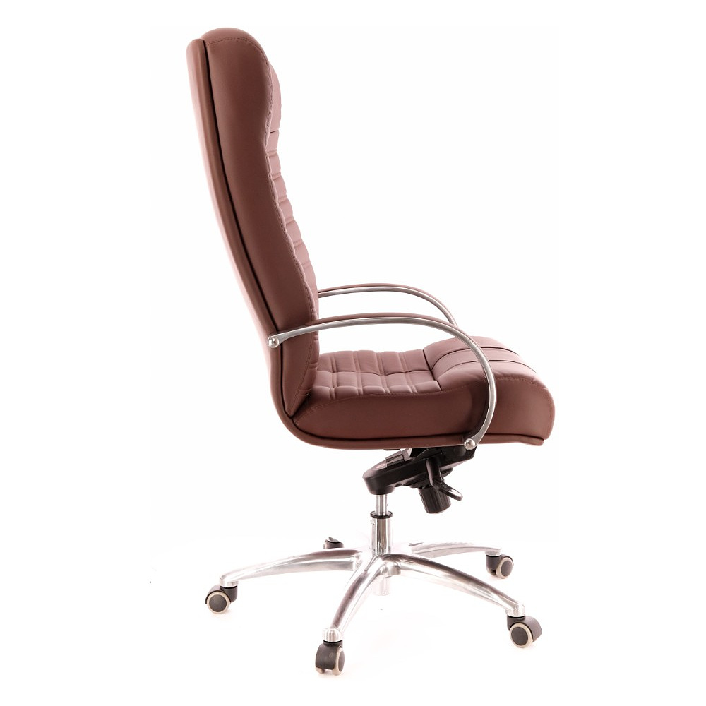 Кресло для руководителя Everprof "Atlant AL", натуральная кожа, металл, коричневый - 3
