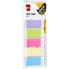 Закладки бумажные "Deli" с печатью, 45x15 мм, 150 шт, ассорти