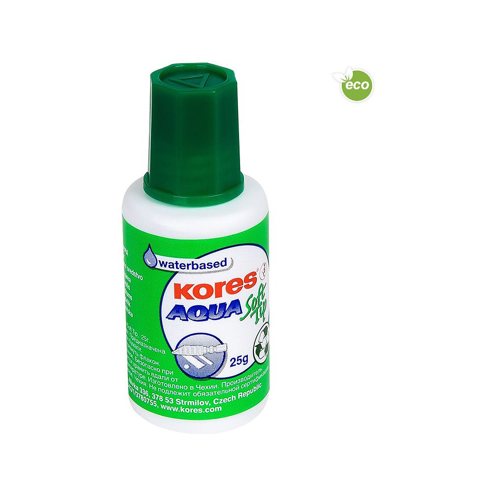 Корректор "Kores aqua soft tip", жидкость, 25 мл