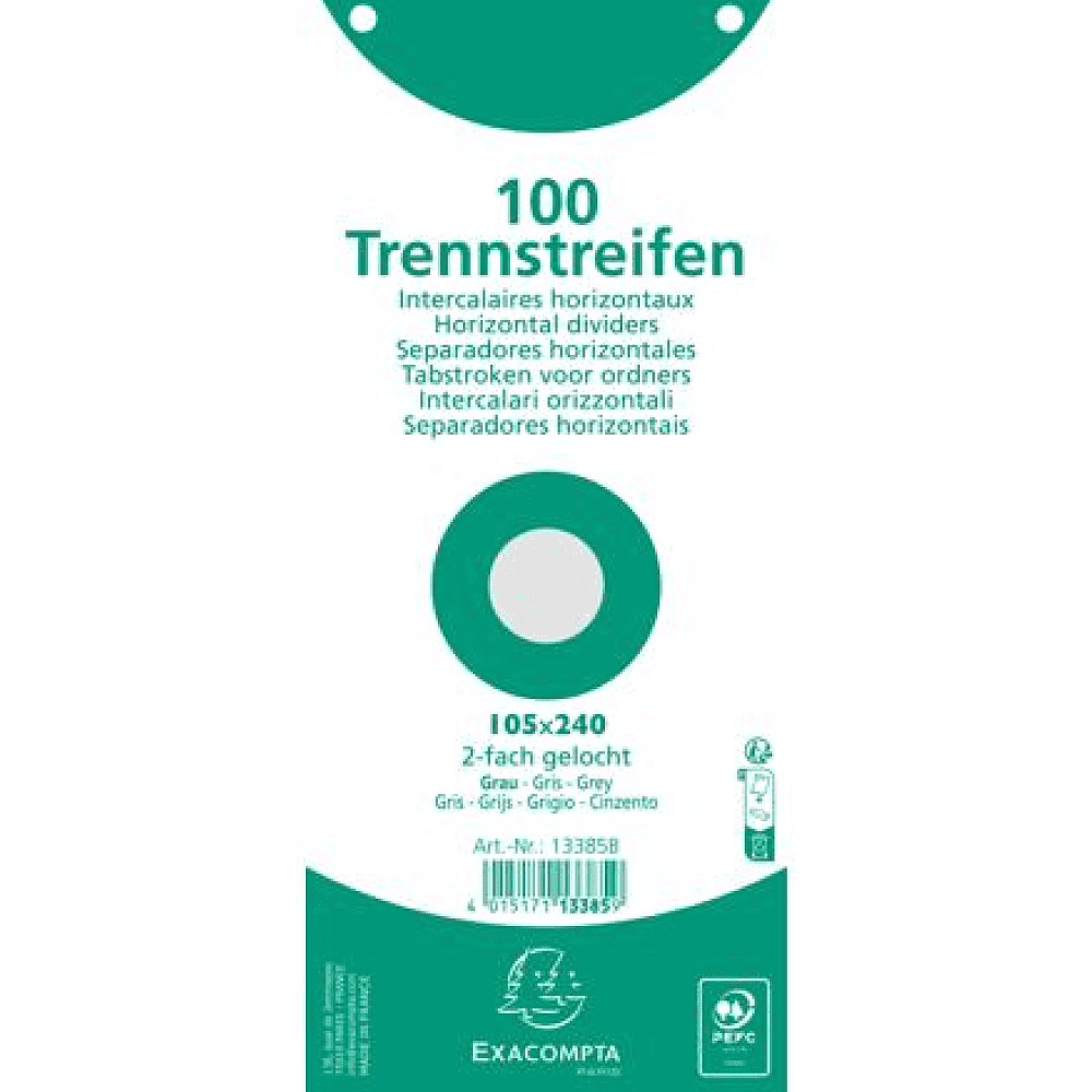 Разделитель для документов "Exacompta" картонный, серый - 3