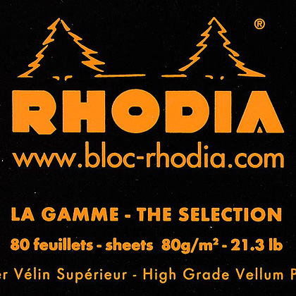 Блокнот "Rhodia", A5, 80 листов, клетка, черный - 2