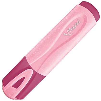 Маркер текстовый Maped "Fluo Peps", розовый с глиттером