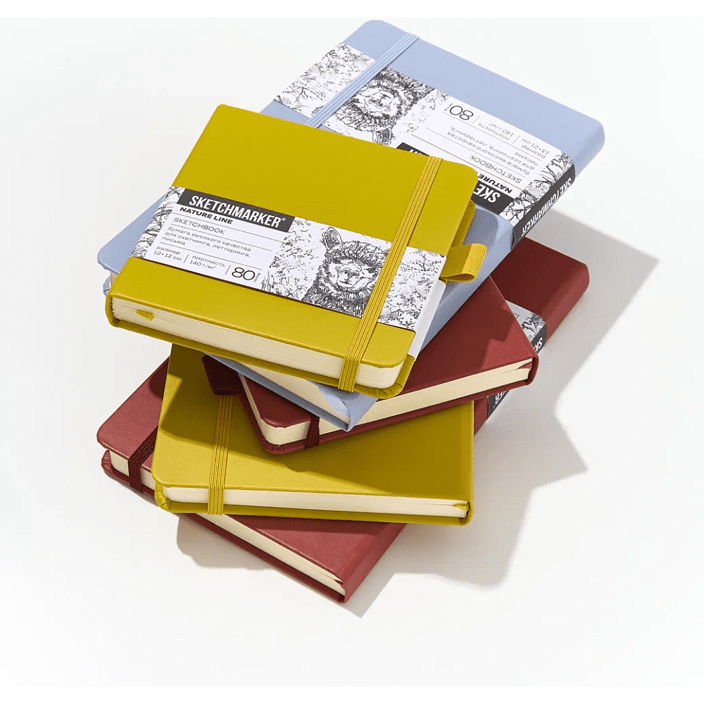 Скетчбук "Sketchmarker", 13х21 см, 140 г/м2, 80 листов, горчичный - 10