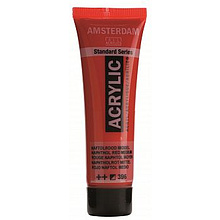 Краски акриловые "Amsterdam", 396 красный нафтоловый светлый, 20 мл, туба