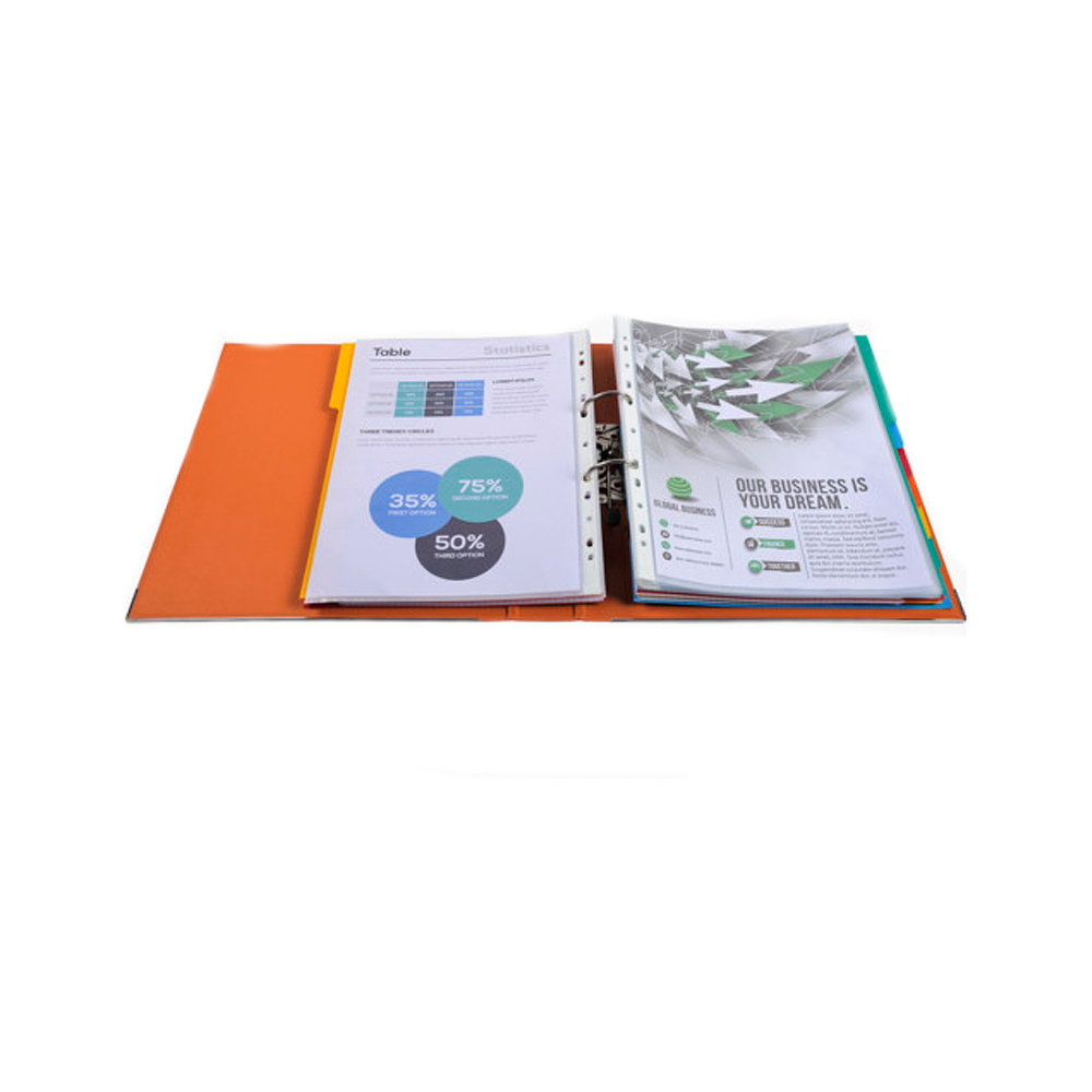 Папка-регистратор "Exacompta", A4, 50 мм, ПВХ, оранжевый - 3