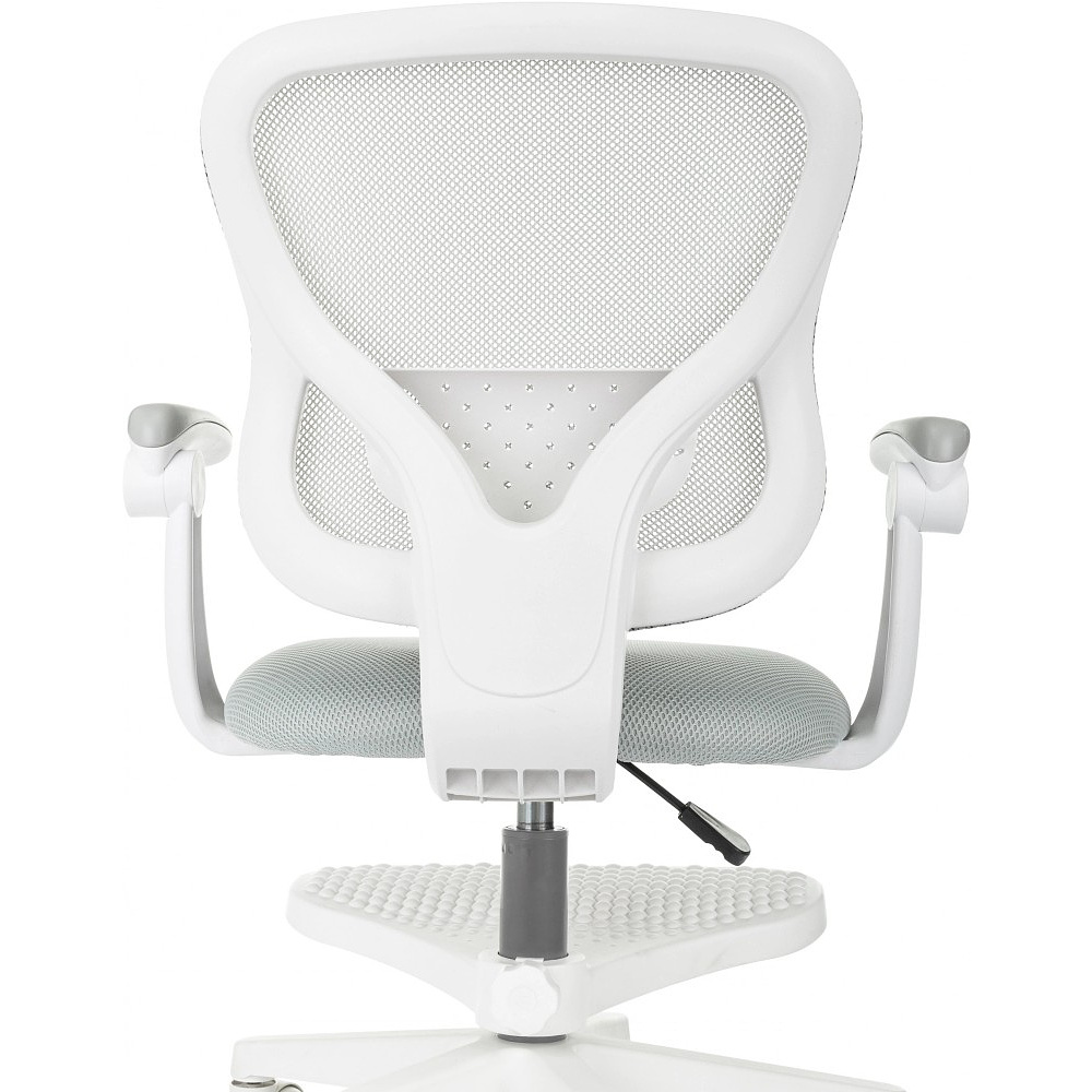 Кресло детское Бюрократ Burokids 3, сетка, ткань, пластик, корпус белый, подставка для ног, серый - 11