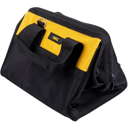Сумка для инструментов Deli YS EDL-P1, 300х230х250 мм, ткань Oxford, черный, желтый