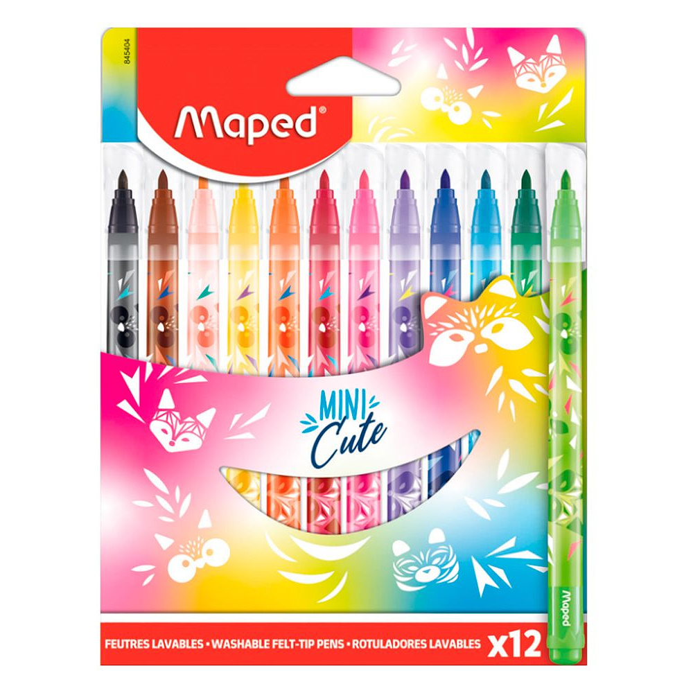 Фломастеры Maped "Mini Cute", 12 шт