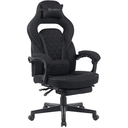 Кресло игровое BRAVE WS-5-1 Wong Black, ткань, черный