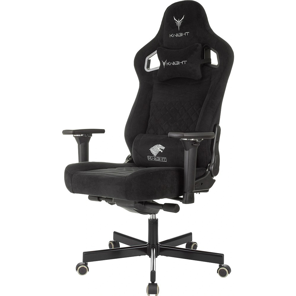 Кресло игровое Бюрократ Knight Hunter, искусственная замша, черный - 3
