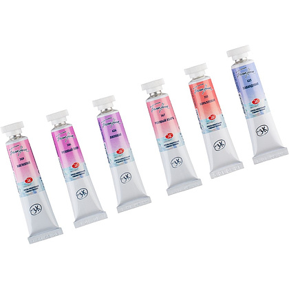 Краски акварельные "Белые ночи розовые цветы", набор 6 цветов, тубы - 6